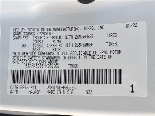 2022 Toyota Tundra 1794 Edition