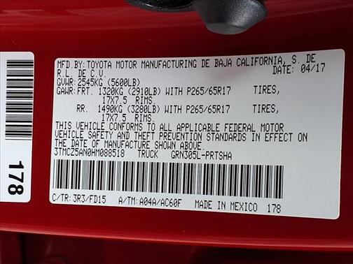 2017 Toyota Tacoma TRD Sport
