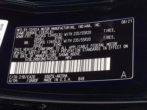 2021 Toyota Highlander XSE