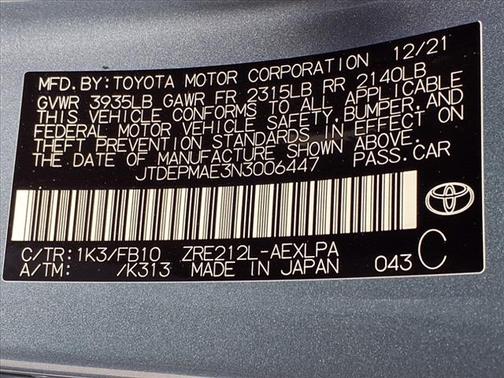 2022 Toyota Corolla LE