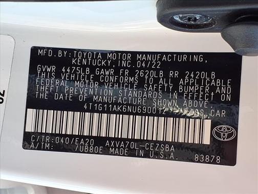 2022 Toyota Camry SE