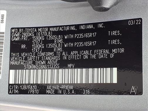 2022 Toyota Sienna LE