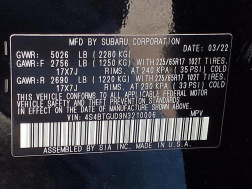 2022 Subaru Outback Wilderness