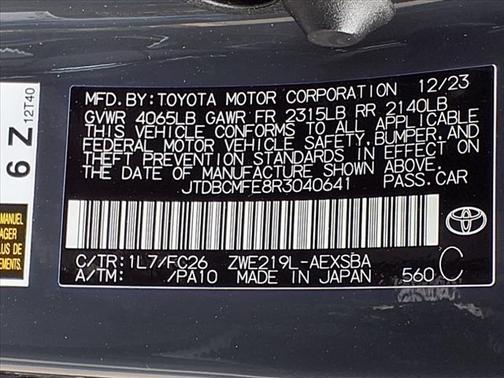 2024 Toyota Corolla Hybrid SE