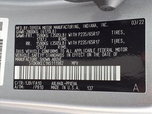 2022 Toyota Sienna LE