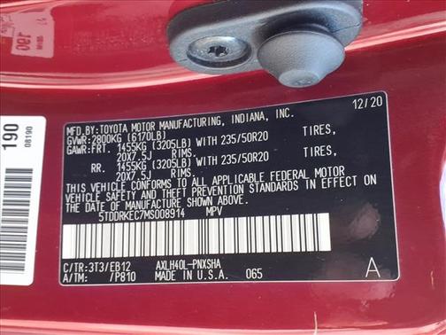 2021 Toyota Sienna XSE 7 Passenger