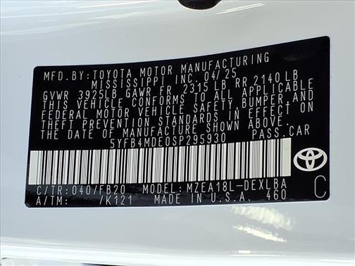 2025 Toyota Corolla LE