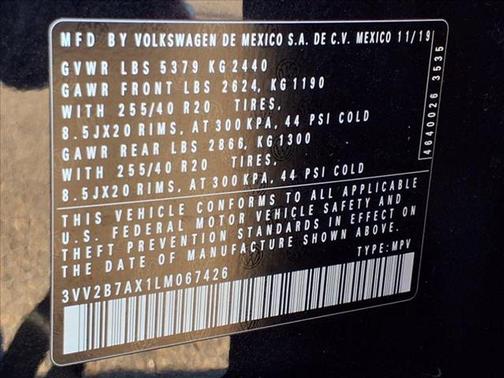 2020 Volkswagen Tiguan 2.0T SE R-Line Black 4MOTION