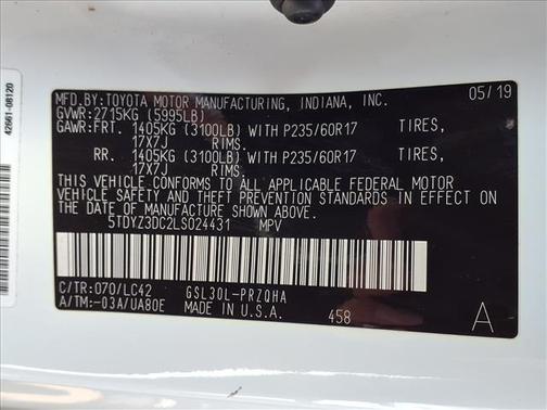 2020 Toyota Sienna XLE Premium