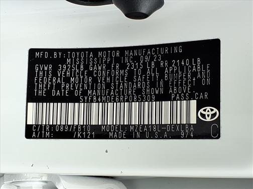 Wind Chill Pearl 2024 Toyota Corolla LE