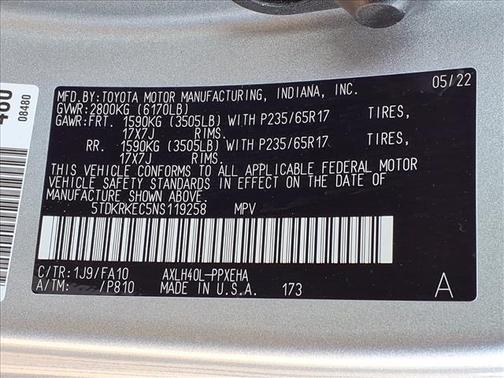 2022 Toyota Sienna LE