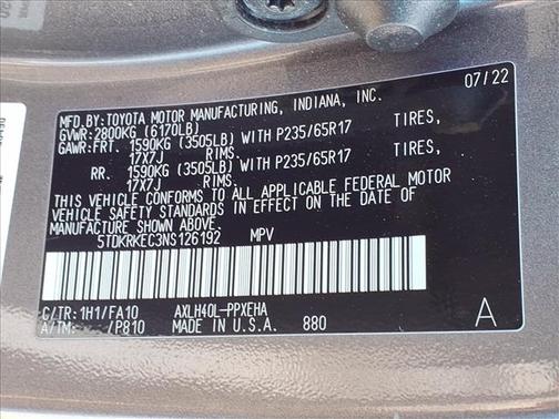 2022 Toyota Sienna LE