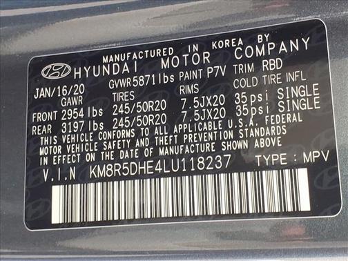 2020 Hyundai PALISADE Limited