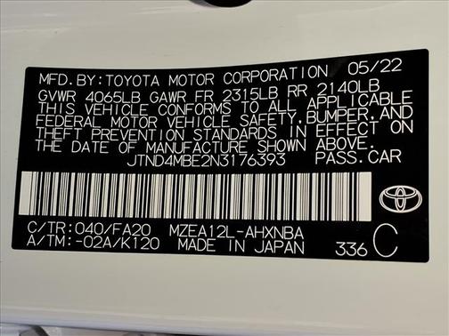 2022 Toyota Corolla SE