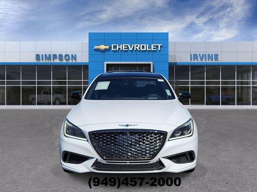 Casablanca White 2019 Genesis G80 3.3T Sport