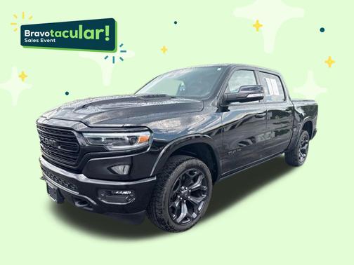 Diamond Black Crystal Pearlcoat 2021 RAM 1500 Limited Crew Cab 4x4 5'7 Box