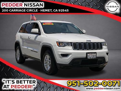 Bright White Clearcoat 2018 Jeep Grand Cherokee Laredo