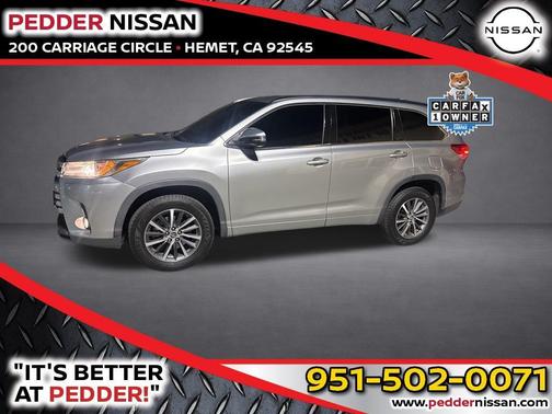 Celestial Silver Metallic 2017 Toyota Highlander XLE