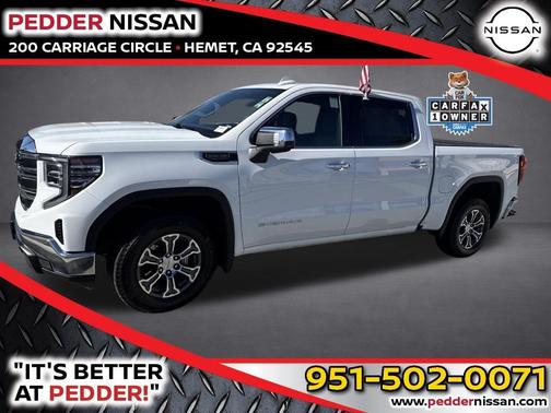 Summit White 2025 GMC Sierra 1500 SLT