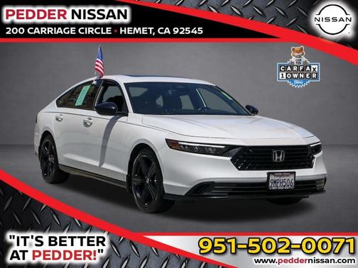 White 2024 Honda Accord Hybrid Sport-L