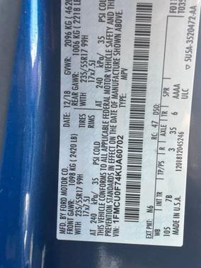 Lightning Blue 2019 Ford Escape S
