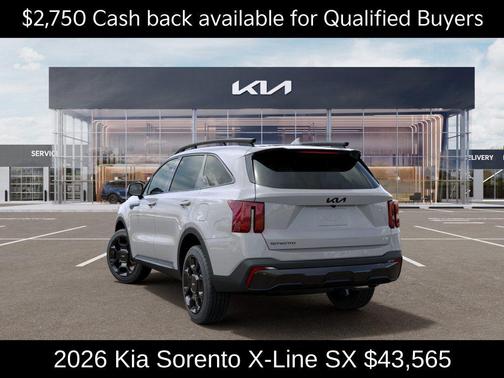Wolf Gray 2026 Kia Sorento X-Line SX