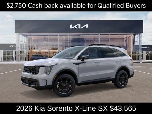 Wolf Gray 2026 Kia Sorento X-Line SX