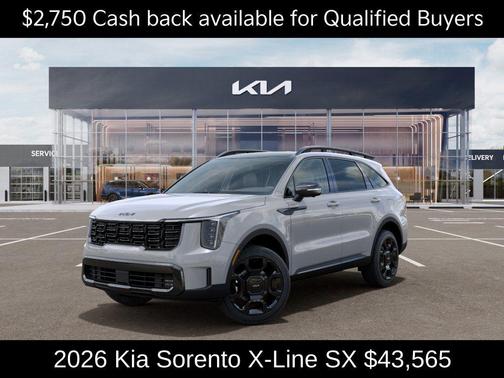 Wolf Gray 2026 Kia Sorento X-Line SX