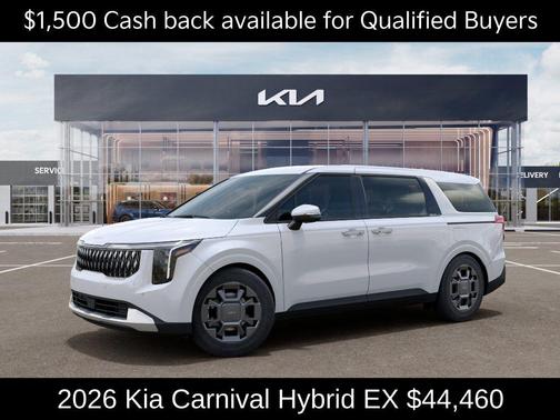Snow White Pearl 2026 Kia Carnival Hybrid EX