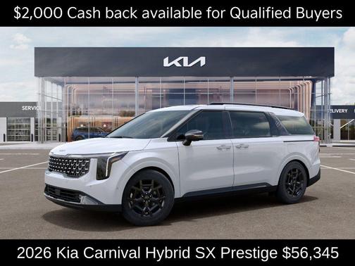 Snow White Pearl 2026 Kia Carnival Hybrid SX Prestige