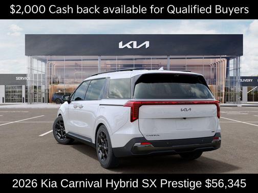Snow White Pearl 2026 Kia Carnival Hybrid SX Prestige