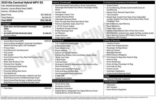 2025 Kia Carnival Hybrid SX