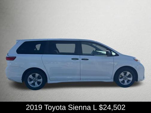 Super White 2019 Toyota Sienna L