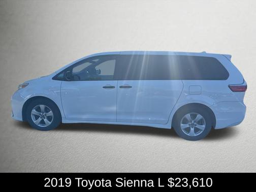 Super White 2019 Toyota Sienna L