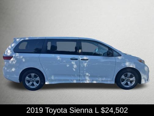 Super White 2019 Toyota Sienna L