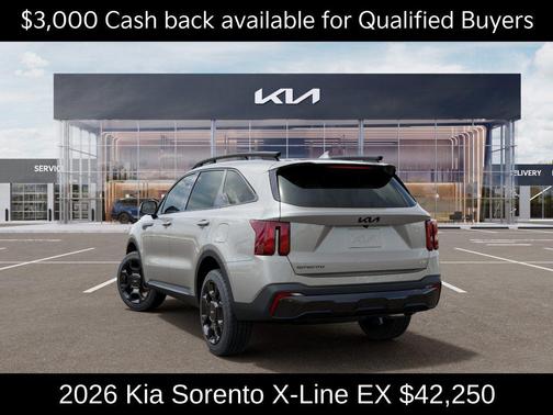 Ivory Silver 2026 Kia Sorento X-Line EX