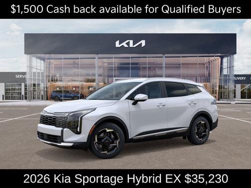 Snow White Pearl 2026 Kia Sportage Hybrid EX