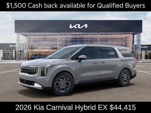 Ceramic Silver 2026 Kia Carnival Hybrid EX