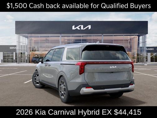 Ceramic Silver 2026 Kia Carnival Hybrid EX