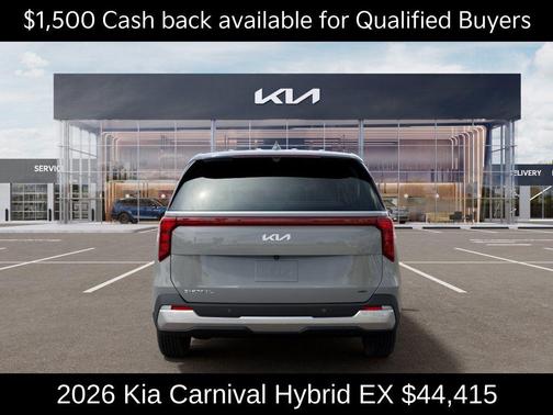 Ceramic Silver 2026 Kia Carnival Hybrid EX