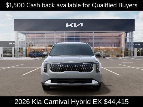 Ceramic Silver 2026 Kia Carnival Hybrid EX