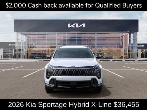 Snow White Pearl 2026 Kia Sportage Hybrid X-Line