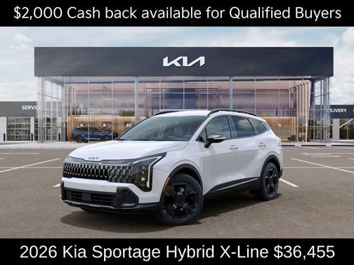 Snow White Pearl 2026 Kia Sportage Hybrid X-Line