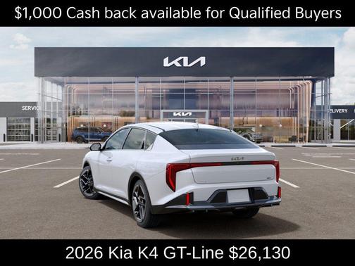 Snow White Pearl 2026 Kia K4 GT-LINE