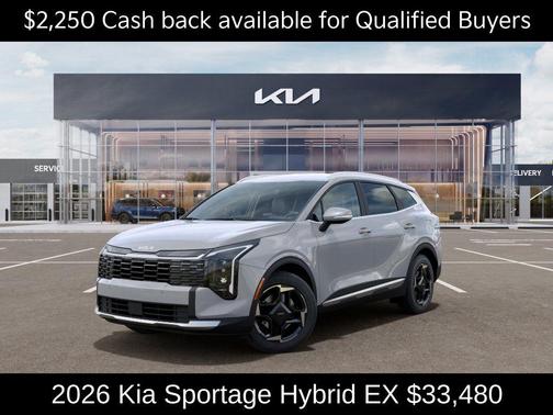 Wolf Gray 2026 Kia Sportage Hybrid EX