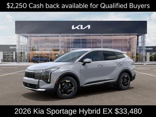 Wolf Gray 2026 Kia Sportage Hybrid EX