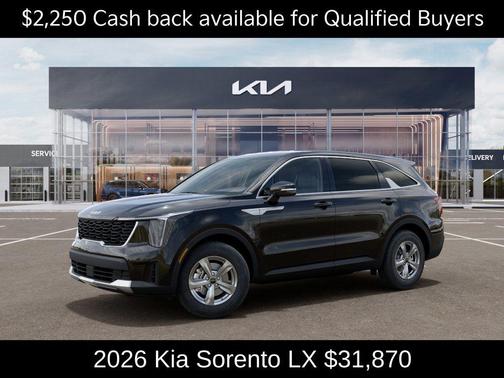 Ebony Black 2026 Kia Sorento LX