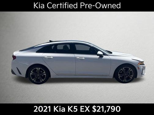 Glacial White Pearl 2021 Kia K5 EX