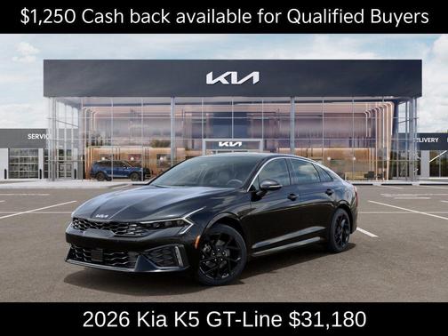 Aurora Black Pearl 2026 Kia K5 GT-Line