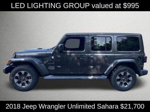 Granite Crystal Clearcoat Metallic 2018 Jeep Wrangler Unlimited Sahara